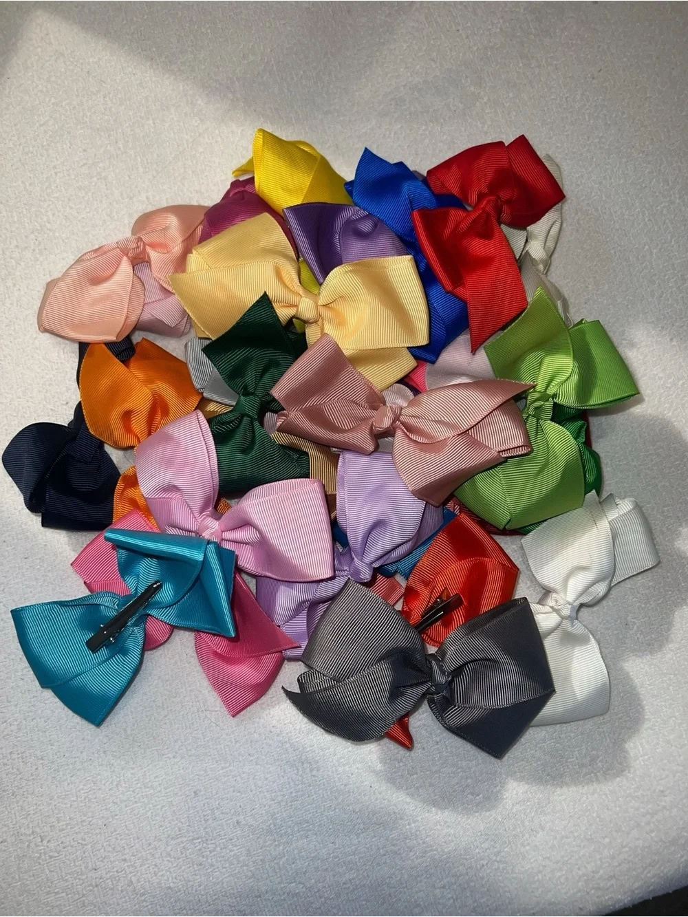 Assorted Color Kids Hair Bows - Multi-Color Set